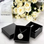 32Pcs-7x7x2.5cm Black Kraft Jewelry Gift Box Cardboard Ring Necklace Earring Packaging Organizer Boxes Case With Sponge Inside - Image 5