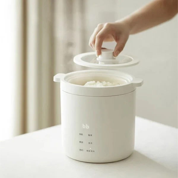 Olayks 1.2L Electric Rice Cooker Ceramic Glaze Liner Mini Electric Cooker Fast Cooking Multifunctional Kitchen Appliances 220V - Image 2
