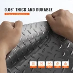 SucceBuy Garage Floor Mat 157.48 x 59.05 inch PVC Garage Flooring Roll Non-slip Diamond Texture 64.58 sq.ft Covering Space - Image 2