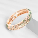 Double Bangles For Women 2PCS Female Women's Hand Bracelets African Jewelry Dubai Indian Designer Dual Bracelet Set Gifts Mother - Image 2