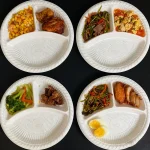 10/20/50PCS Disposable Pattern Three Grid White Plates Suitable For Outdoor Camping Picnics Company Dinners Tools Plates - Image 2