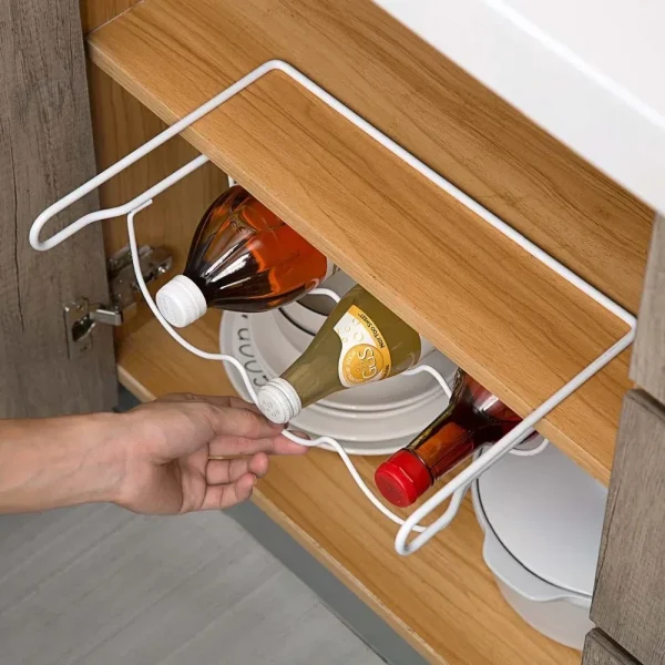 Kitchen Supplies Refrigerator Organizer Rack Inside Shelf Beer Wine Bottle Holder Rack Kitchen Storage Shelves Accessories Tools - Image 4