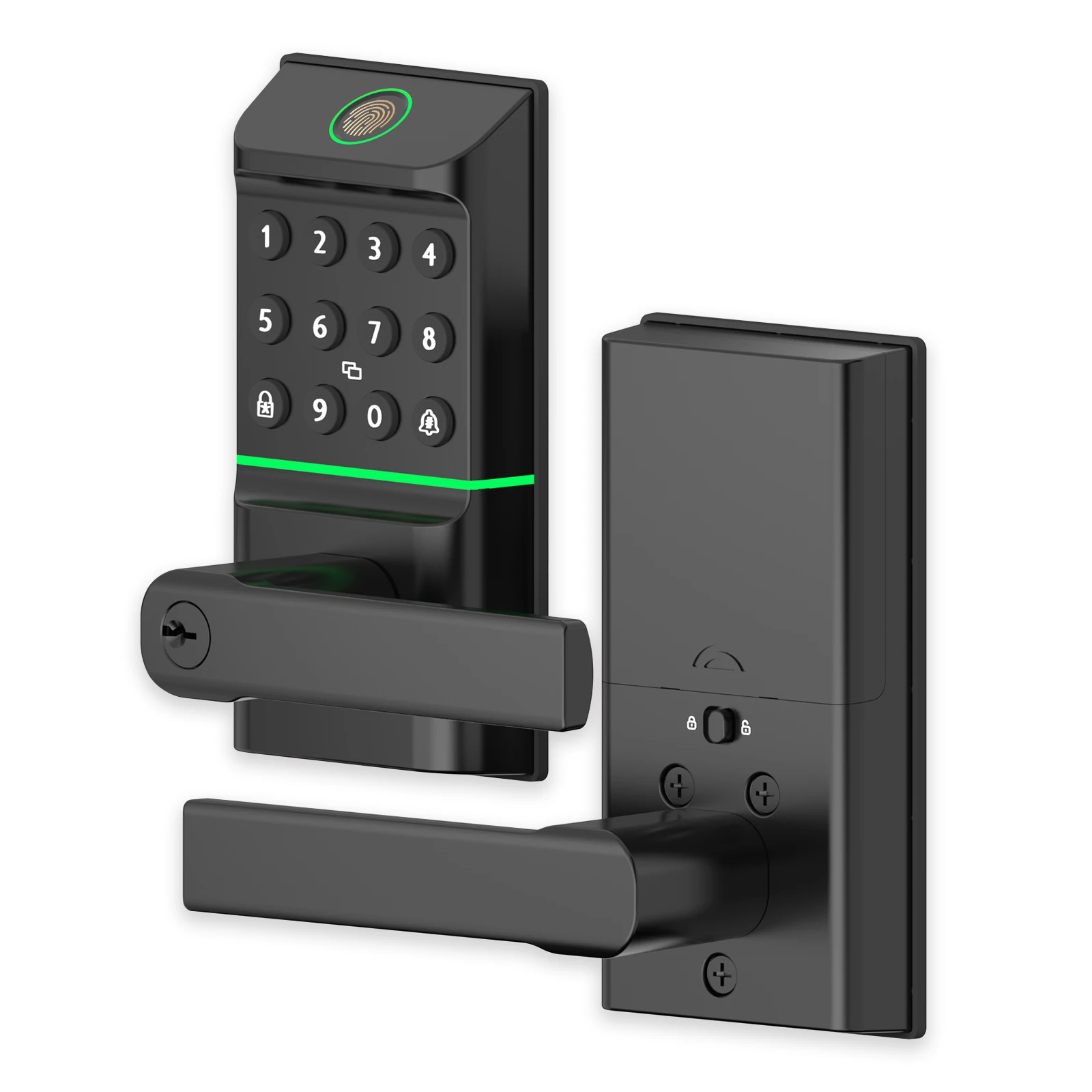 kf-S77c8eac7594b4006b347723015dacea1v Viladepot Smart Lock Fingerprint Door Lock TYPE-C Interface App Control Passcode Unlock Electronic Touchscreen Keypad Handle - Image 1