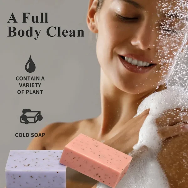 4 Pack Of Lavender Frosted Soap - 4, Coconut, Tea Tree Essential Oil - Kraft Paper Box For Gifts And Luxurious Travel Experience - Image 3