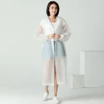 Fashion Waterproof Long Hooded Raincoat Women Men Impermeable Thickened Tourism Outdoor Hiking Cycling Fishing Rain Poncho - Image 2
