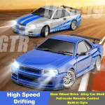 LDRC 1899 1/18 RC Drift Car LD1899 GTR Mode R34 2.4GHz RWD with Gyroscope on-Road Alloy Body Shell Racing Car for Boys Gifts - Image 2