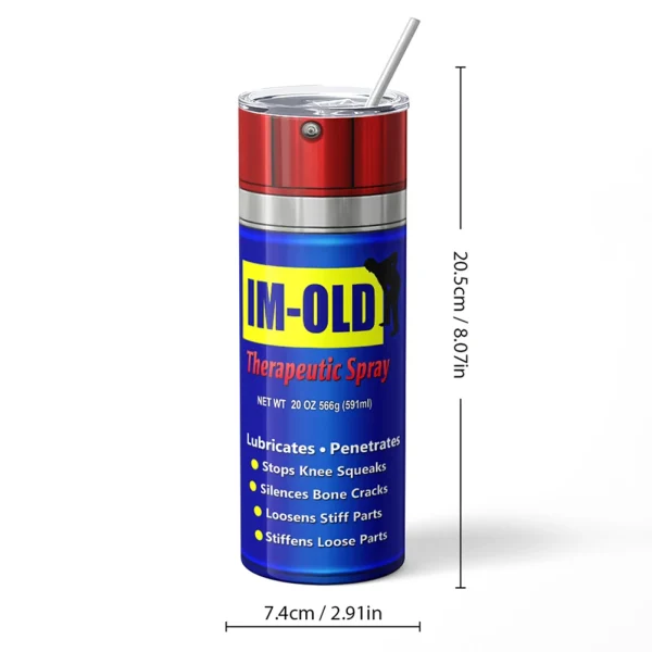WD40-Dirty Pattern Thermos-Cup 20oz Stainless Steel Insulation Straight Water Bottle Leakproof Food Grade Travel Mug - Image 3