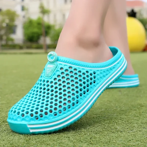 Men Shoes 2024 Beach Man Slippers Unisex Hollow Out Casual Women Beach Sandal Flip Flops Shoes Non-slip Size 36-45 Mens Slippers - Image 4