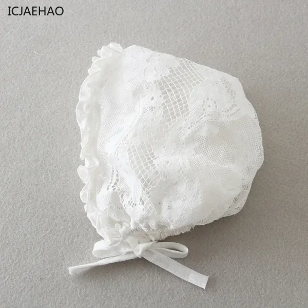 2025 Kids Girls Clothes Christening Birthday Outfits White Infant Princess Dress Baptism Baby Girls Matching Lace with Hat 1-3y - Image 4