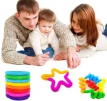 8Pack Large Pop Tubes Fidget Toys Sensory Toy for Stress Anxiety Relief for Children Adults Learning Toys Toddlers Stretch Tube - Image 3