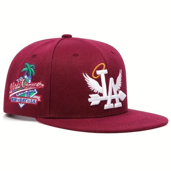 1/2/3/4PCS Fashion Unisex LA Embroidery Baseball Caps Los Angeles Snapback Hat Angel Wings Hip Hop Caps Outdoor Adjustable Hats - Image 4