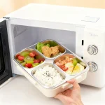 304 Stainless Steel Bento Tiffin Box With 2/3/4 Compartments Microwave Safe Portable Leak-proof Food Container For Kids Students - Image 3