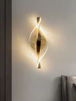 LED Modern 1PC Gold/Black Acrylic wall Lamp,Lustre Hallway, Bedroom,Living room,Bedside lamps room decor,Wall decoration items - Image 2