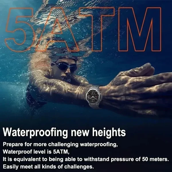 Xiaomi 2026 New Military Outdoor Sports Smart Watch Motion Track 5 ATM Waterproof Heart Rate HD Bluetooth Call Smart watch Men - Image 4