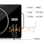 110V-220V High-power 2200W Electric Ceramic Stove Intelligent Induction Cooker Electromagnetic Stove Adjustable Temperature - Image 2