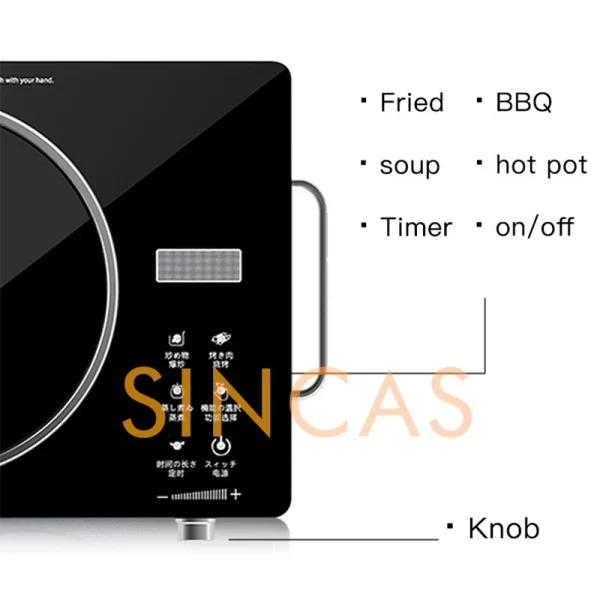 110V-220V High-power 2200W Electric Ceramic Stove Intelligent Induction Cooker Electromagnetic Stove Adjustable Temperature - Image 2