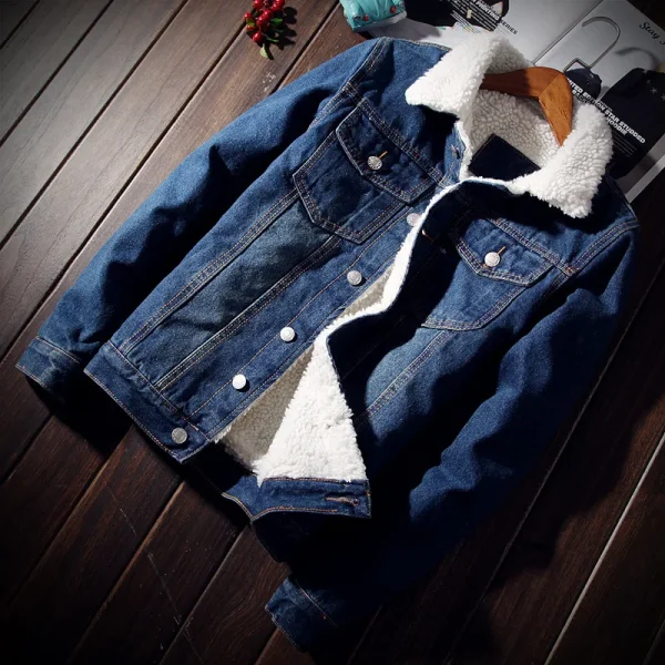 Winter Men's Denim Jacket Oversized Fur Coat Warm Thicken Highstreet Casual Jean Jacket Men Clothing Overcoat 6xl A8F7007 - Image 3
