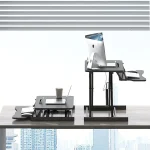 Height Adjustable Folding Standing Computer Table Keyboard Tray Gaming Lift Laptop Table Stand Workbench For Home Office Study - Image 4