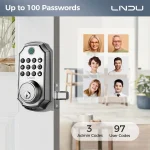 LNDU Smart Door Lock D280L Fingerprint Lock&Keypad Combination Lock All-in-One Intelligent Door Lock Waterproof Door Locks - Image 2