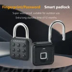 Keyless Fingerprint Lock with Tuya APP Smart Padlock Waterproof Door Lock 0.2sec Unlock Portable Anti-theft Padlock for Offices - Image 2
