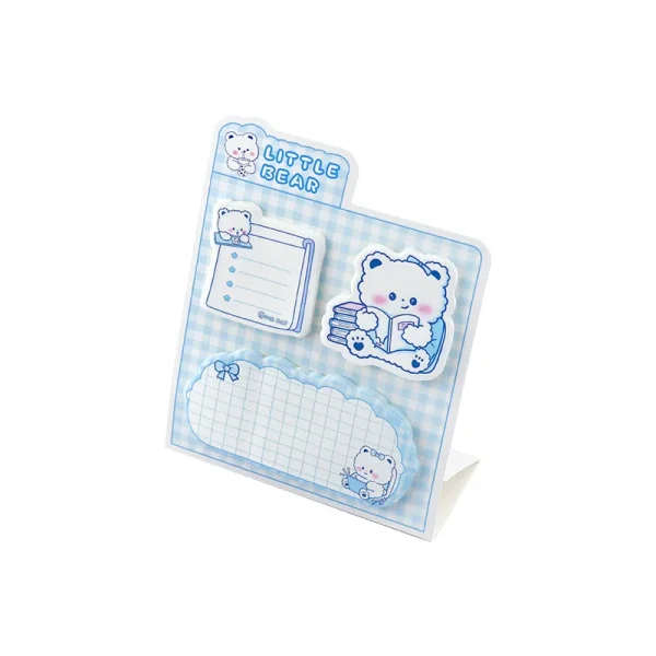 60 sheets Bear Treasure Post Note Become Sweet Soft Cute Bear Face Super Healing Notes Marking Learning Gift Sticky Note Pad - Image 3
