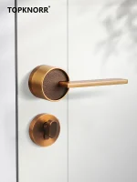 Bedroom Door Lock Indoor Nordic Silent Door Lock Modern Simple Magnetic Door Lock Yellow Bronze American Door Lock