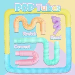 6 Pcs/Pack Pop Tubes Sensory Toys Fidget Pop Tube Stress Relief Decompression Finger Toy Telescopic Tube for Kids Teenager Gifts - Image 3