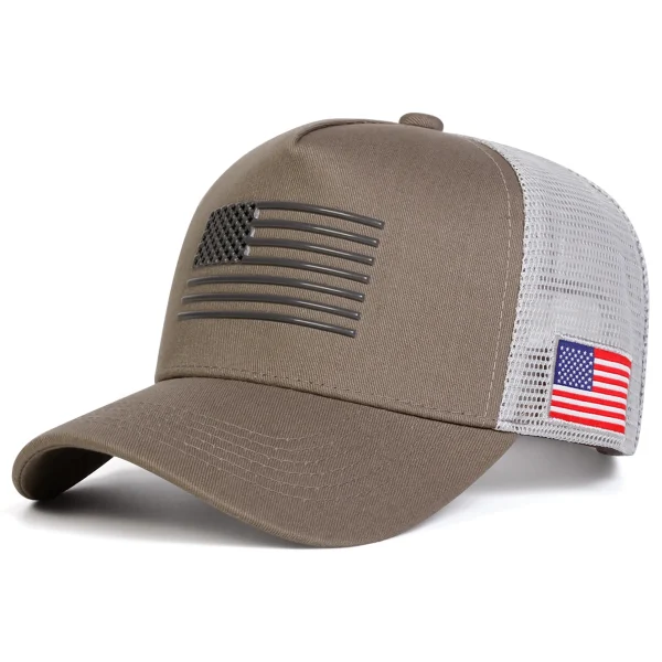 Unisex American Flag Embroidery Baseball Net Caps Spring and Summer Outdoor Adjustable Casual Hats Sunscreen Hat Sports Cap - Image 4