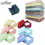 Ring Gift Box Jewelry Organizer Paper Gift Box Ring Packaging Box Jewellry Store Container Earring Case 24pcs/Lot