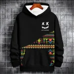 New Hoodie For Men Print Sweatshirt Street Hoody Pullover Oversized Tops - Image 2