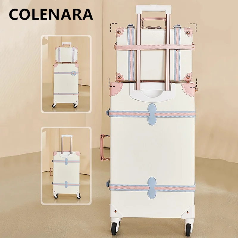 kf-S8f2bb2c539d94a2e9cca98d8d621b9dc2 COLENARA Women's Suitcase Set Student Boarding Box Large Capacity Trolley Case 20"22"24"26"28 Inch Carry-on Travel Luggage - Image 1