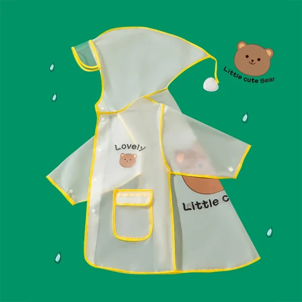 Kids Outdoor Transparent Raincoat Primary School Kindergarten Baby Poncho boys Girls Waterproof Thick Rainwear Rainy Day - Image 2