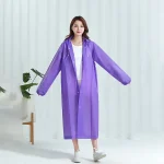 Fashion Waterproof Long Hooded Raincoat Women Men Impermeable Thickened Tourism Outdoor Hiking Cycling Fishing Rain Poncho