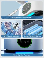 Portable Wall-Hanging Fan With Remote Control Rechargeable Usb Electric Folding Fan Nightlight Air Cooler Household Shaking - Image 2