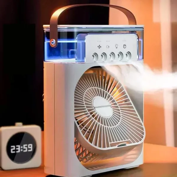 3 In 1 Fan AIr Conditioner Household Small Air Cooler LED Night Light Portable Air Adjustment Fan Office Home Fan New - Image 2