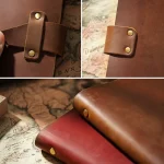 Vintage Design High Quality Natural Leather Rings Notebook A5 Size Diary Brass Binder Sketchbook Agenda Planner Stationery - Image 3