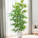 Artificial Green Bamboo Leaves, Fake Branch Plants, Suitable for Home, Hotel, Commercial Office Decoration - Image 2