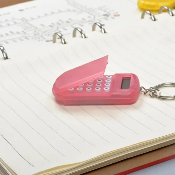 Ergonomic Top Calculator Keychain 8 Digit LCD Screen Compactly Keyring Design For Quick Calculations H8WD - Image 2