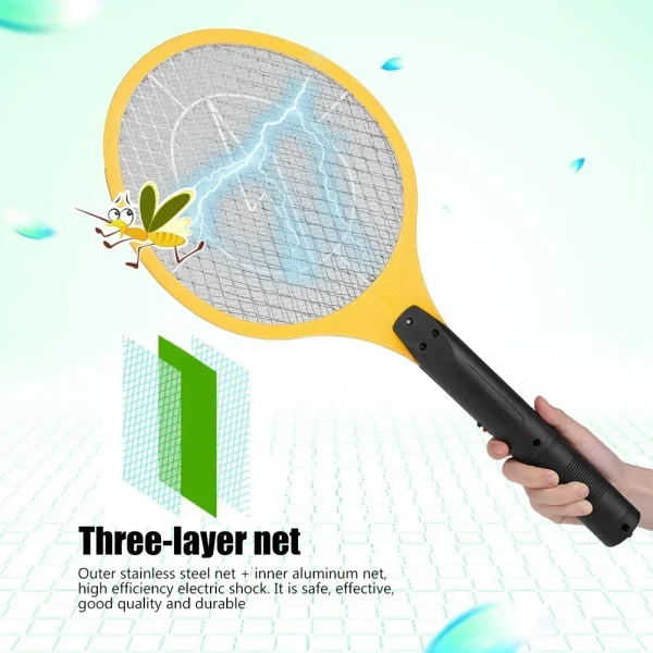 Cordless Rechargeable Electric Fly Mosquito Swatter Bug Zapper Racket Insects Killer Electric Fly Swatter Electric Bug Swatter - Image 2