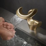 Luxury Brass Bathroom Faucet Hot Cold Water Washbasin Taps Deck Mounted Creative Vintage Sink Tap for Bathrooms - Image 2