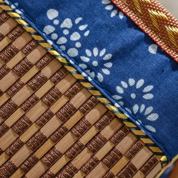 Camping Portable Storage Box Hand-Woven Basket Folding Bamboo Basket Picnic Basket Pastoral Bamboo Woven Bamboo Products - Image 3