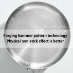 20/24/28cm Frying Pan Non-stick Wok Titanium Stainless Steel Home Egg Steak Skillet Induction Cooker Gas Stove Kitchen Cookware - Image 2