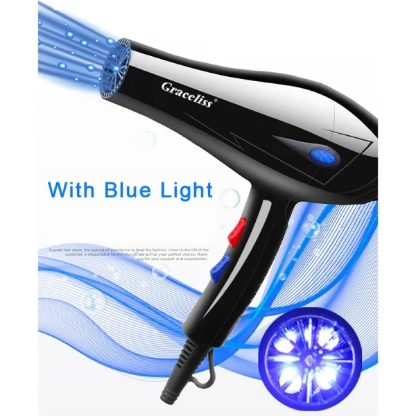 Original EU Plug Hot Cold Wind Professional Hair Dryer Blow dryer Hairdryer For Hair Salon for Household Use - Image 2