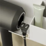 Hair Dryer Holder Wall Mounted, Universal Blow Dryer Holder Wall Mounted, and Hair Dryer Hanger with Plug and Cord Organizer - Image 4