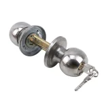 Aluminum Alloy Round Door Knobs Rotation Lock Knobset Handle Metal Door Knob With Key For Bedrooms Living Rooms Bathrooms - Image 4