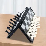 Folding Magnetic Chess 19.5*19.5cm Portable Chess Board International Chess Game Gift for Adult Kids Beginner