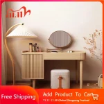 Vintage Wood Dressing Table Cosmetics Beauty Girl Women Dressing Table Makeup Chair Bedroom Mesa De Maquillaje Home Furniture - Image 2