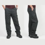 Men's Fleece Cargo Pants for Men Winter Plush Tactical Pants Casual Workwear Joggers Korean Style Outdoor Casual Warm Thermal Trousers - Image 2
