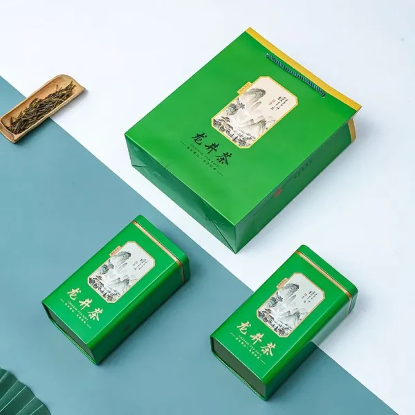 Chinese XinYang MaoJian,TaiPing HouKui Green Tea Set Zipper Bags AnJi White Tea LuAn GuanPian Universal Rectangular Tea Can - Image 4