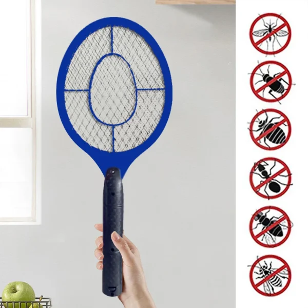 Anti Mosquito Swatter Racket Multifunctional Electric Fly Swatter Battery Powered Handheld Bug Zapper Insects Killer Racket - Image 3